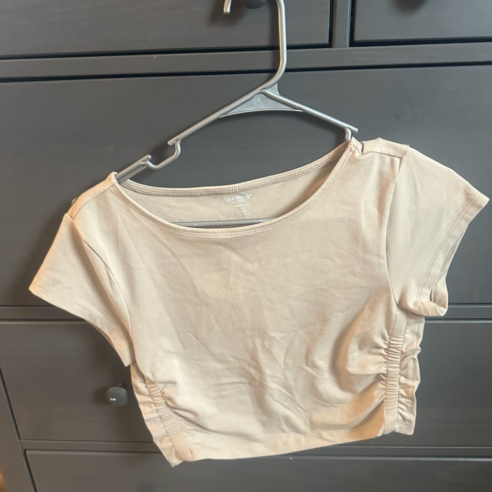 Old Navy Women's Beige Ruched Top